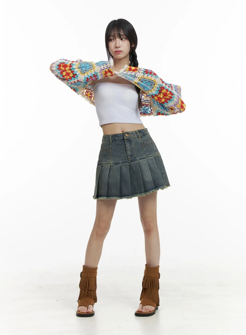 Boho Buckled Fringe Boots OA425 sold by Lewkin product image thumbnail 3