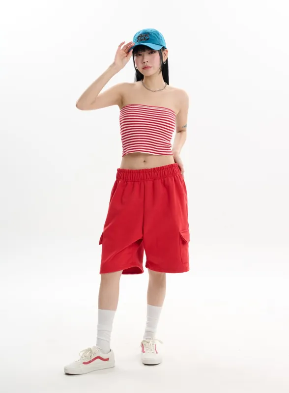 Comfortable Wide Leg Shorts IF413 sold by Lewkin