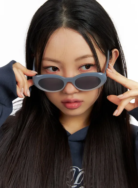 Bold Acrylic Oval Sunglasses IF421 sold by Lewkin