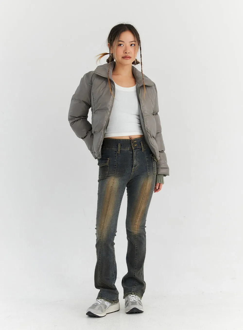 Two-Way Zip-Up Puffer Jacket CN313 sold by Lewkin product image thumbnail 2