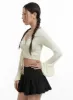 Lace V-Neck Wrapped Crop Top OL402 sold by Lewkin