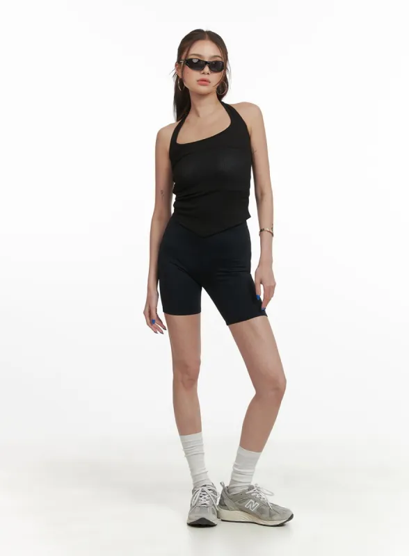 Activewear Solid Biker Shorts CY423 sold by Lewkin