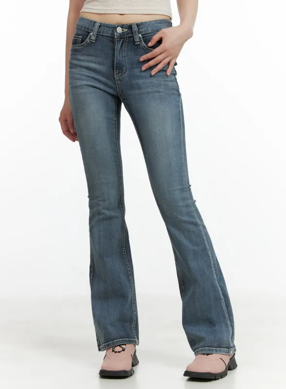 Tight Fit Low Waist Bootcut Jeans CL403 sold by Lewkin