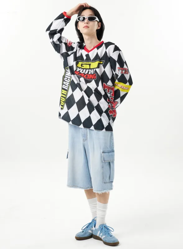 Denim Bermuda Pants Unisex CU315 sold by Lewkin