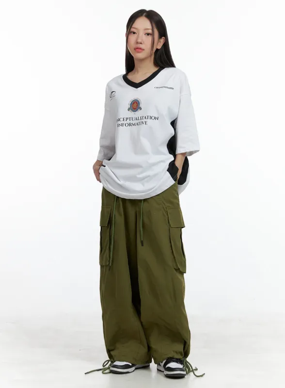 Baggy Cargo Pants OL408 sold by Lewkin