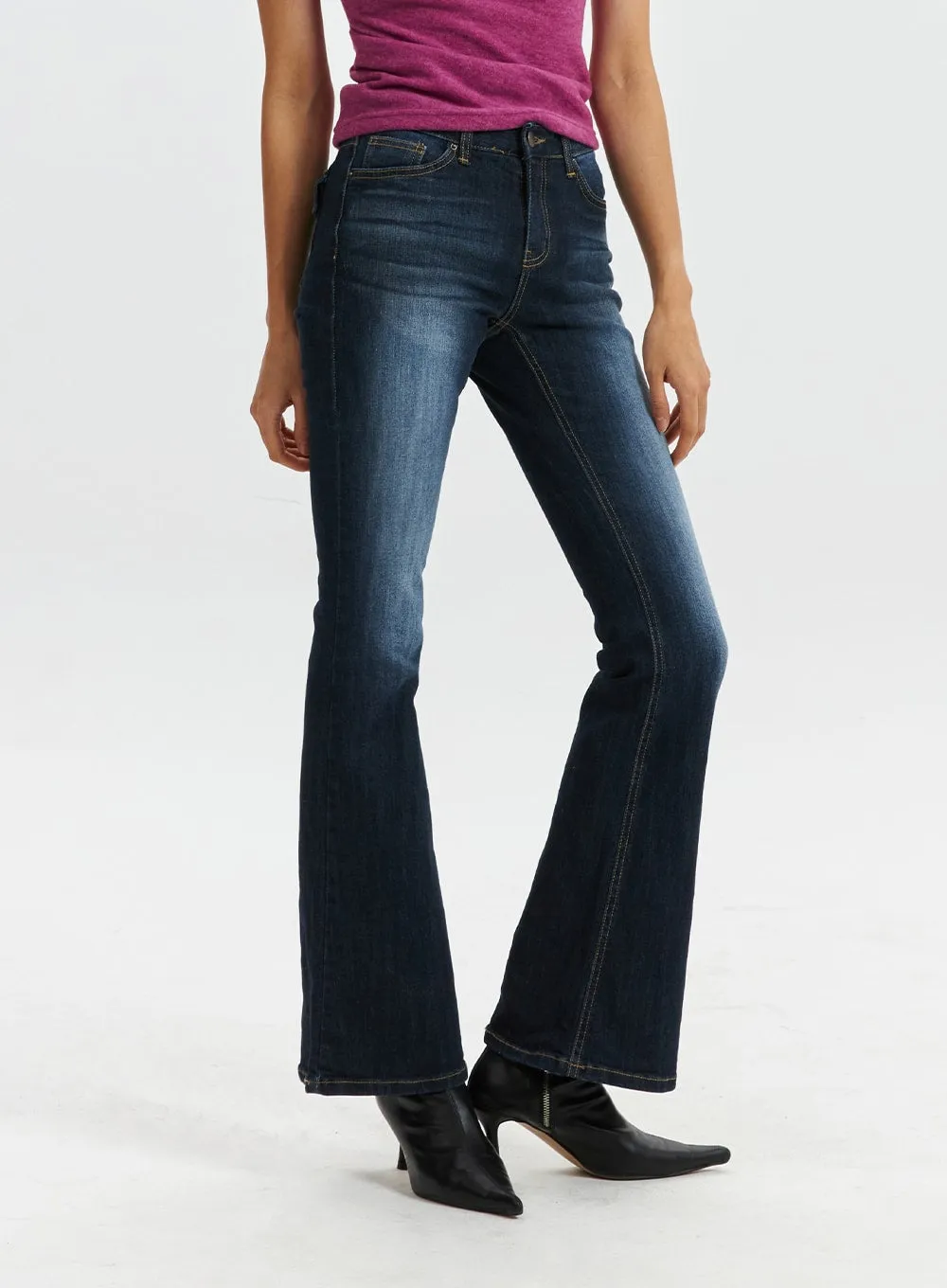Blue Washed Bootcut Jeans CD321 sold by Lewkin product image thumbnail 5