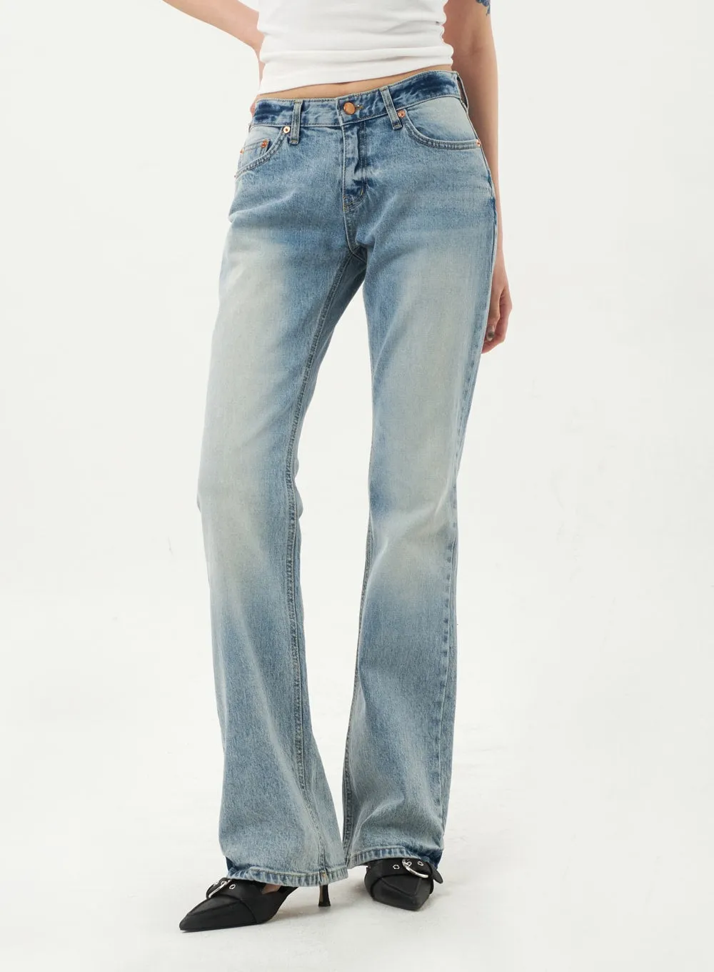 Low Rise Bootcut Jeans CA328 sold by Lewkin product image thumbnail 5