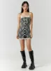 Draped Lace Mini Dress CD301 sold by Lewkin