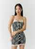 Draped Lace Mini Dress CD301 sold by Lewkin