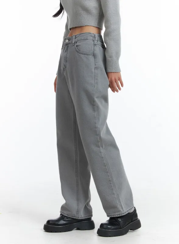 Low-Rise Straight Leg Jeans OJ426 sold by Lewkin