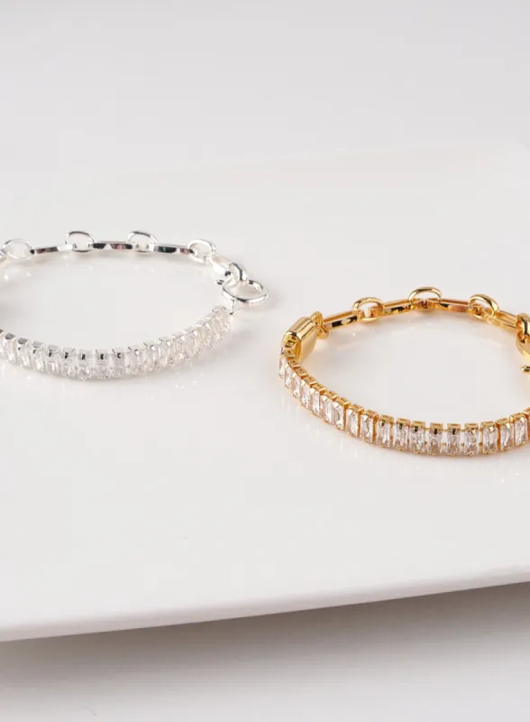 Square Cubic Chain Bracelet IL411 sold by Lewkin