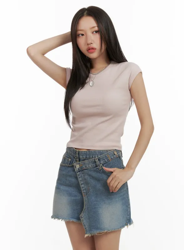 Solid Cotton Crop Top CU405 sold by Lewkin
