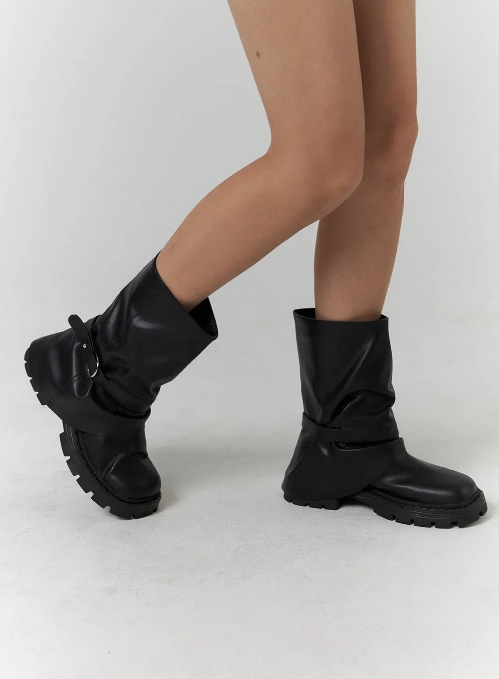 Buckle Midi Boots CD318 sold by Lewkin product image thumbnail 4