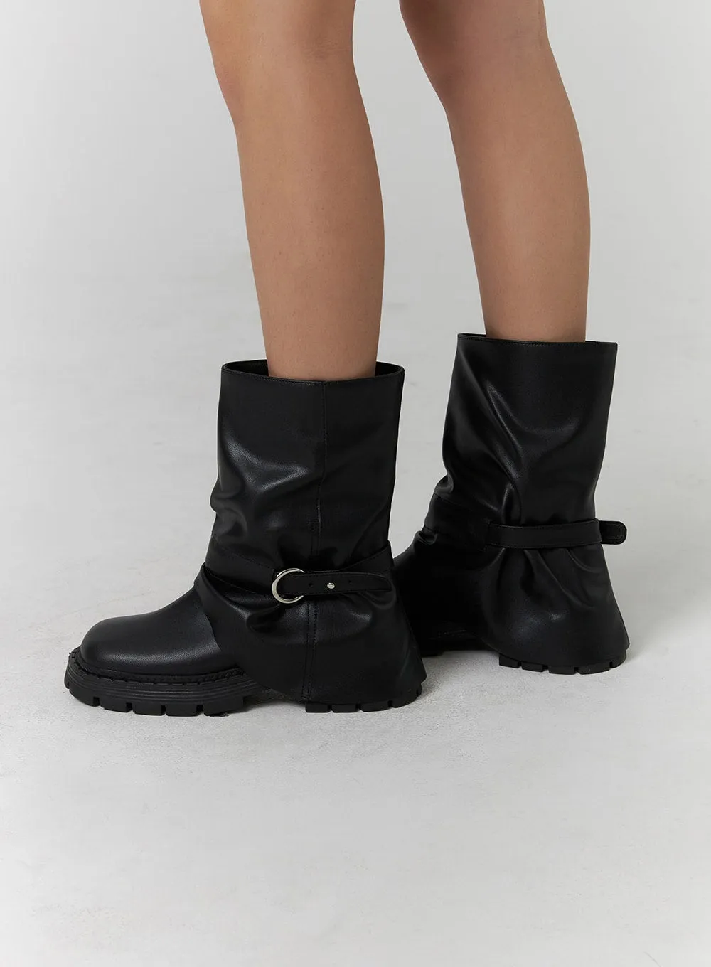 Buckle Midi Boots CD318 sold by Lewkin product image thumbnail 2
