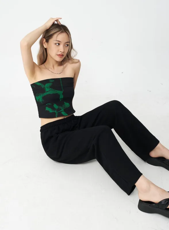Graphic Print Tube Top CJ16 sold by Lewkin