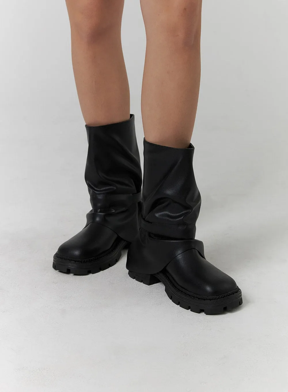 Buckle Midi Boots CD318 sold by Lewkin product image thumbnail 3