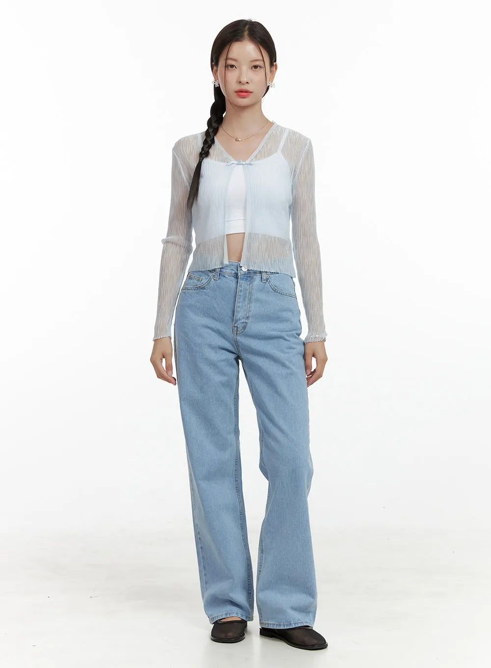 Light Straight Leg Jeans OL411 sold by Lewkin product image thumbnail 3