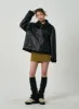 Faux Leather Shearling Jacket Unisex CD14 sold by Lewkin