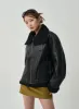 Faux Leather Shearling Jacket Unisex CD14 sold by Lewkin