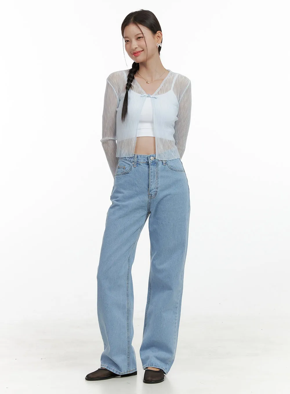 Light Straight Leg Jeans OL411 sold by Lewkin product image thumbnail 4