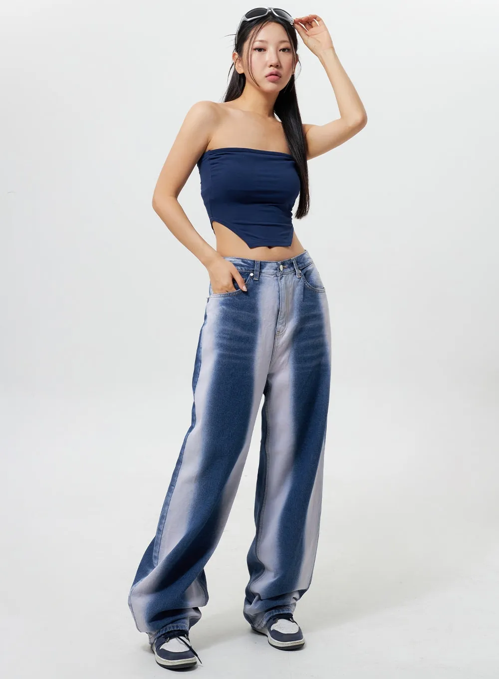 Stripe Jeans CY325 sold by Lewkin