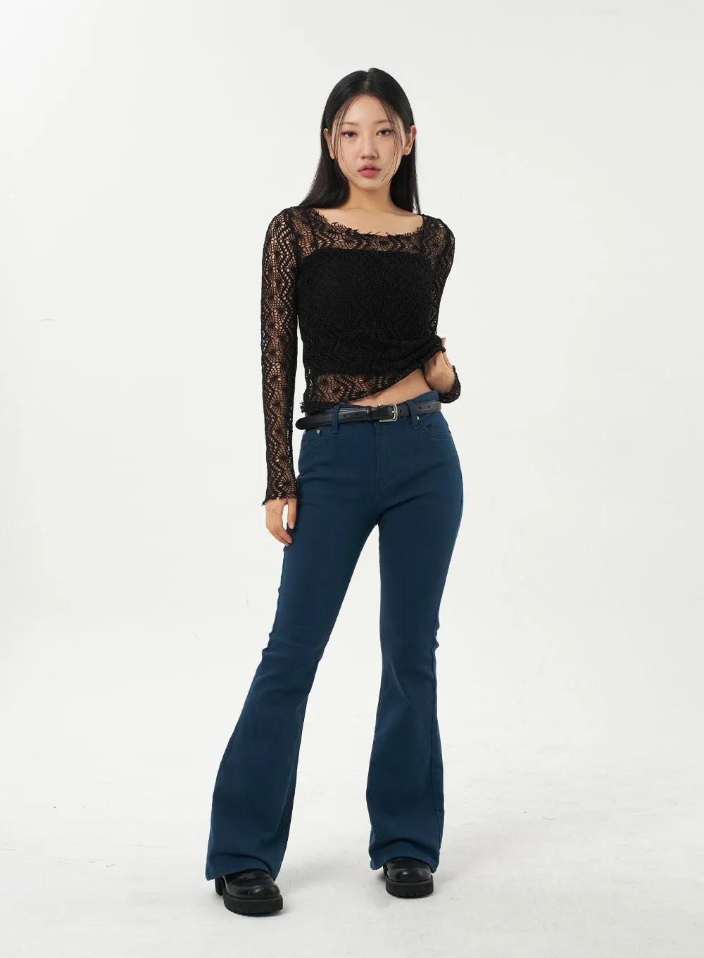 Bootcut Cotton Pants CA325 sold by Lewkin product image thumbnail 4