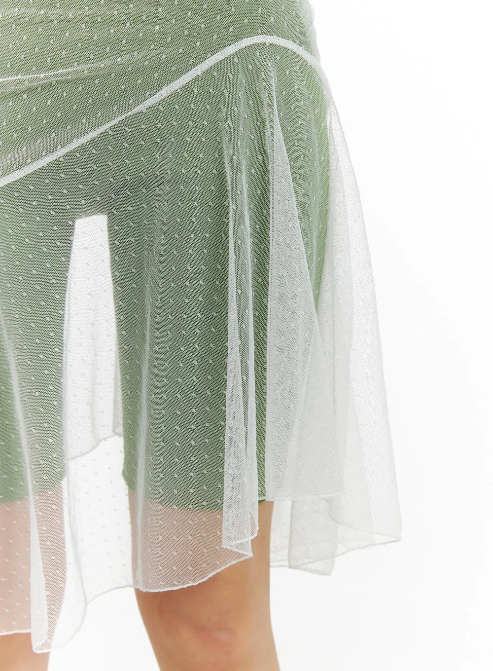 Mesh Polka Dot Cover-Up Skirt IM414 sold by Lewkin product image thumbnail 3