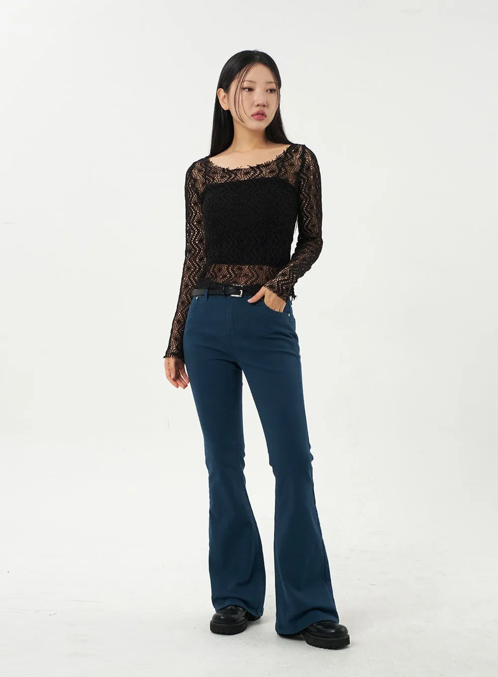 Bootcut Cotton Pants CA325 sold by Lewkin product image thumbnail 3