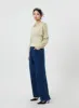 Wide Leg Dark Wash Jeans CF323 sold by Lewkin