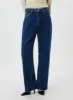 Wide Leg Dark Wash Jeans CF323 sold by Lewkin
