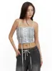 Lace X Strap Cami Crop Top CU417 sold by Lewkin