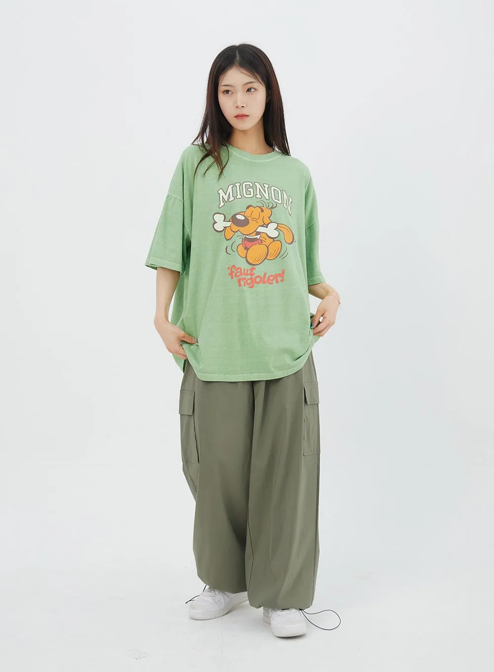 Dog Oversized Tee IY325 sold by Lewkin product image thumbnail 3