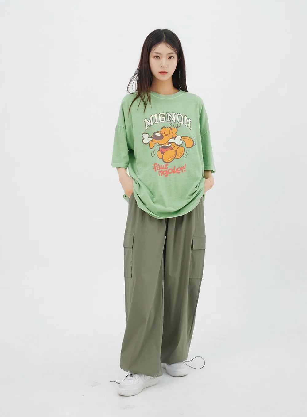 Dog Oversized Tee IY325 sold by Lewkin product image thumbnail 2