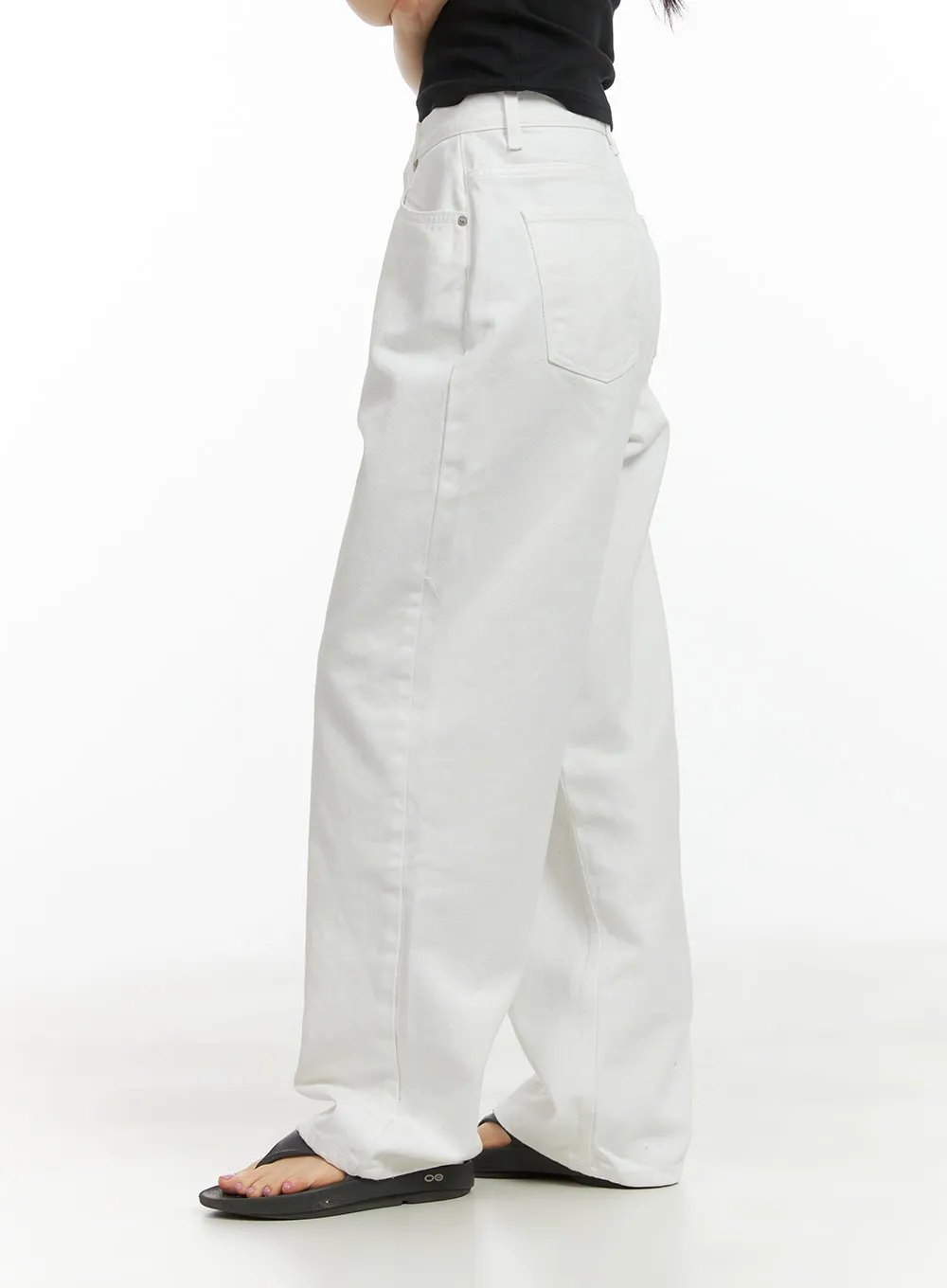 Cotton Wide Fit Solid Pants CL412 sold by Lewkin product image thumbnail 3