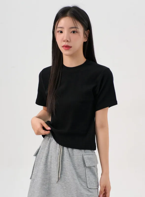 Fleece-Lined Short-Sleeve Tee OG328 sold by Lewkin