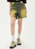 Yellow Wash Denim Shorts CA328 sold by Lewkin