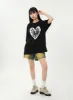 Yellow Wash Denim Shorts CA328 sold by Lewkin