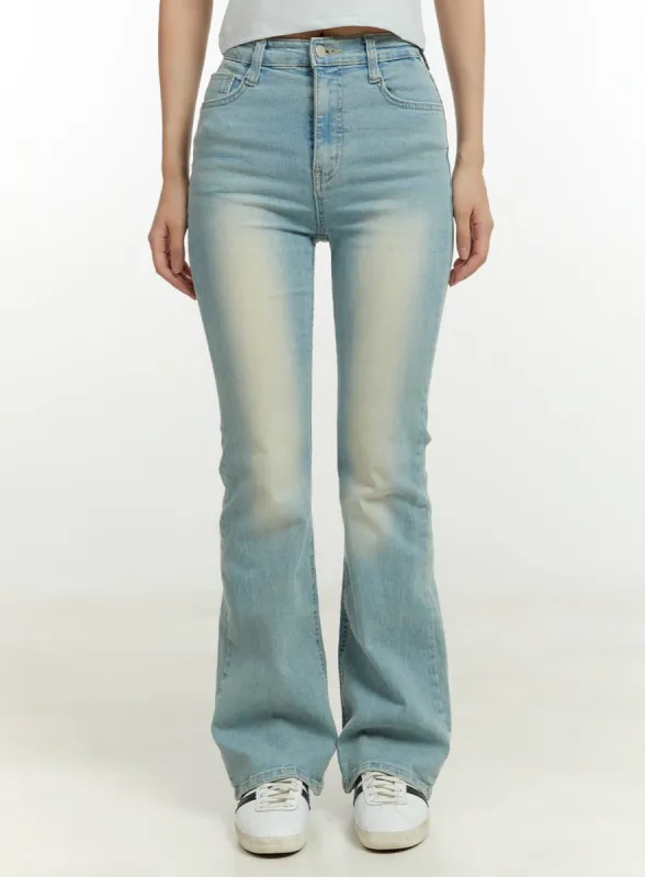 Light Washed Bootcut Jeans CU428 sold by Lewkin