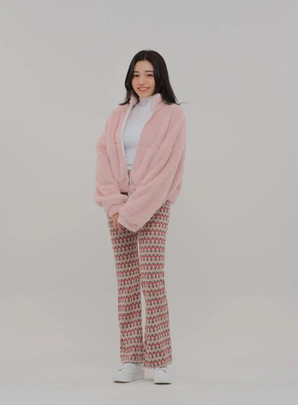 Floral Print Bootcut Pants BS-A27121102 sold by Lewkin