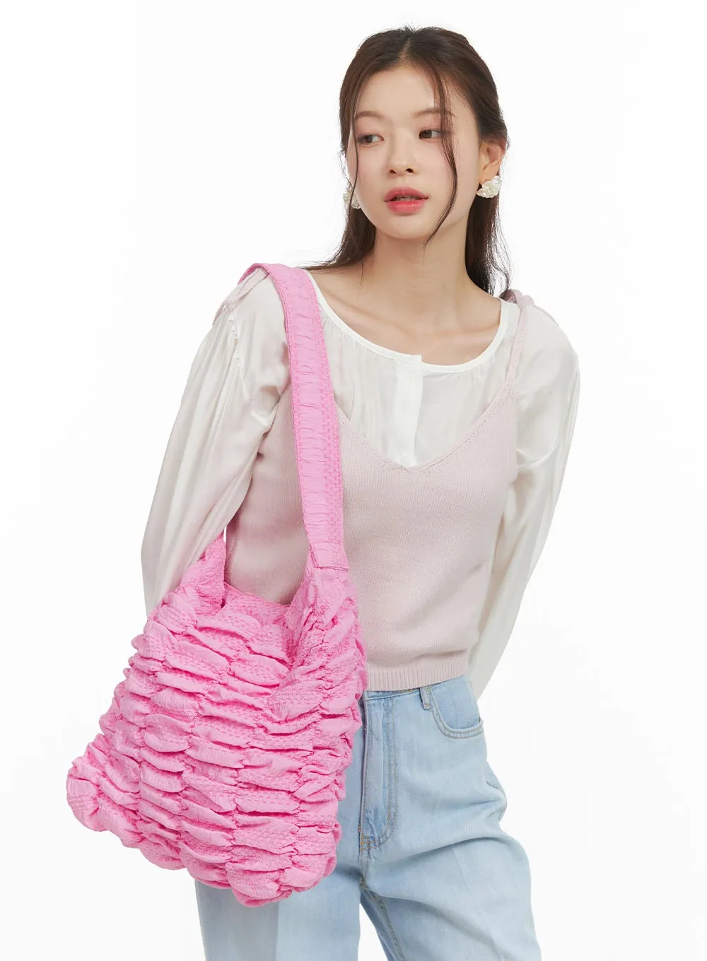 Shirred Quilted Crossbody Bag OY421 sold by Lewkin product image thumbnail 2