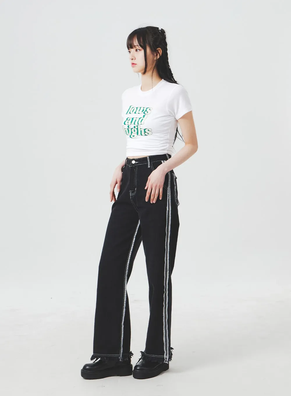 Crewneck Graphic Tee BA307 sold by Lewkin product image thumbnail 4