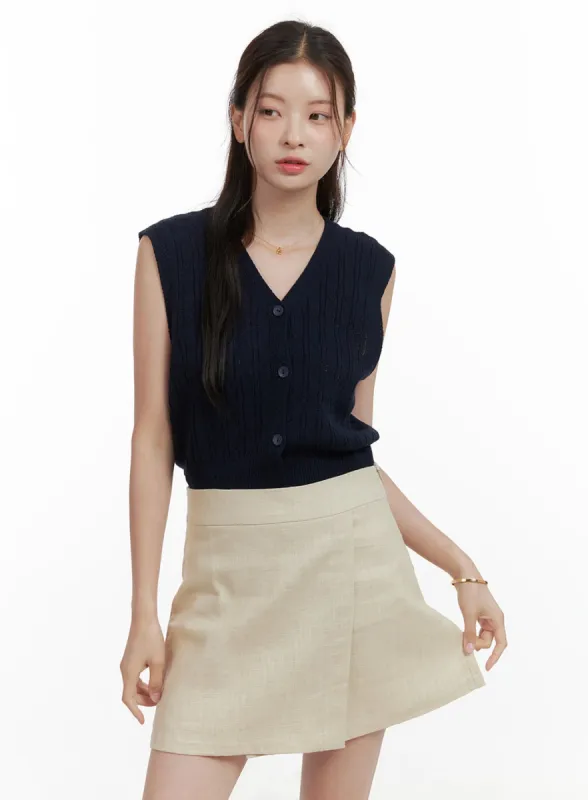 Cable Knit Sweater Vest OL416 sold by Lewkin