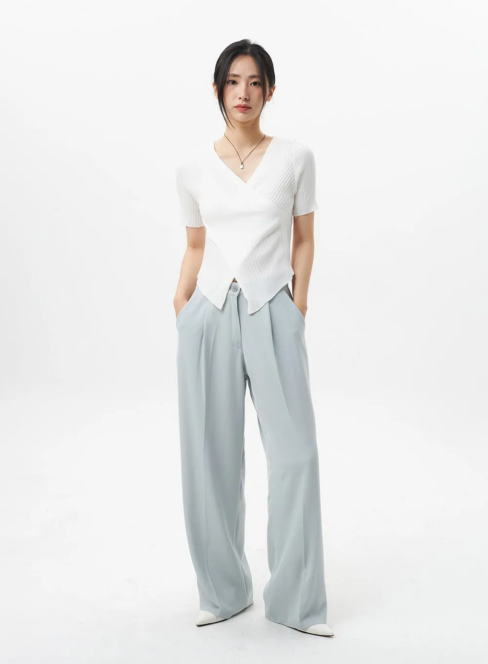 Wide Tailored Pants OL303 sold by Lewkin product image thumbnail 3