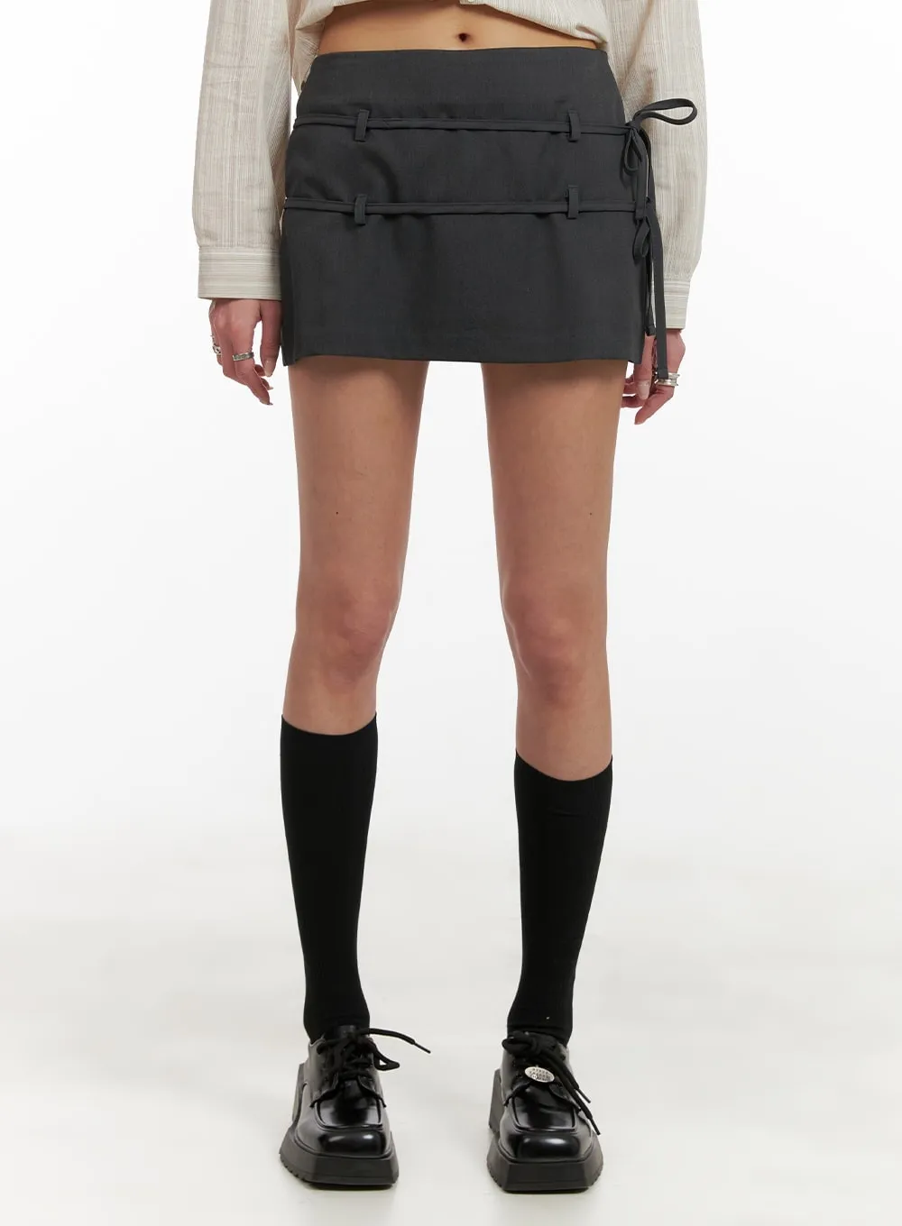 Ribbon Strap Mini Skirt CY402 sold by Lewkin product image thumbnail 2