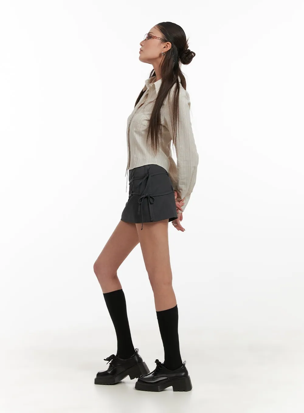 Ribbon Strap Mini Skirt CY402 sold by Lewkin product image thumbnail 4