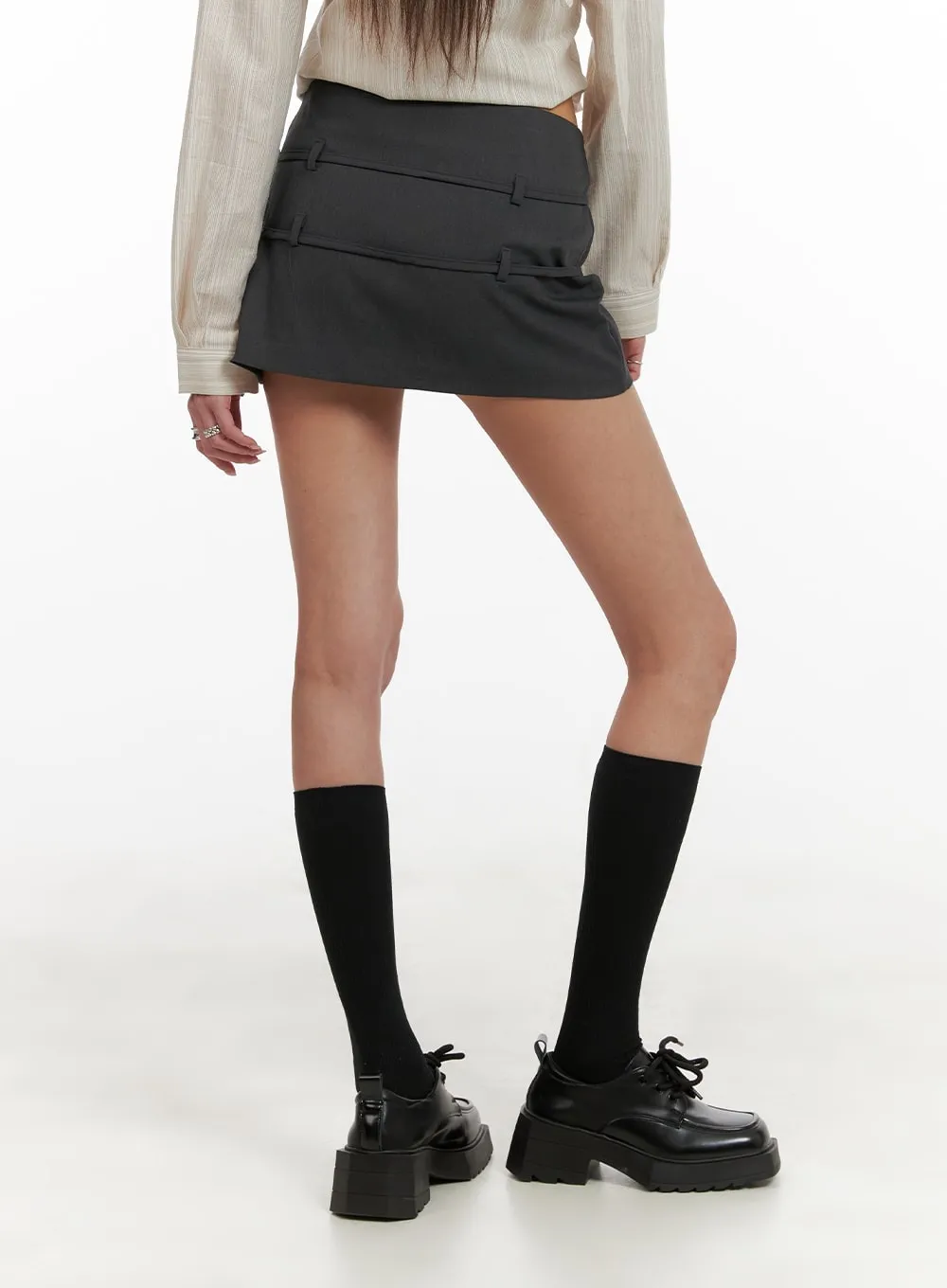 Ribbon Strap Mini Skirt CY402 sold by Lewkin product image thumbnail 5