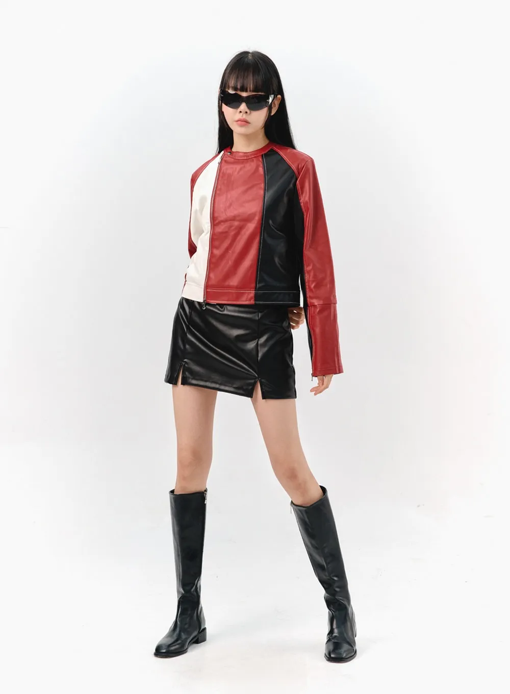 Color Block Racer Jacket IS321 sold by Lewkin product image thumbnail 4