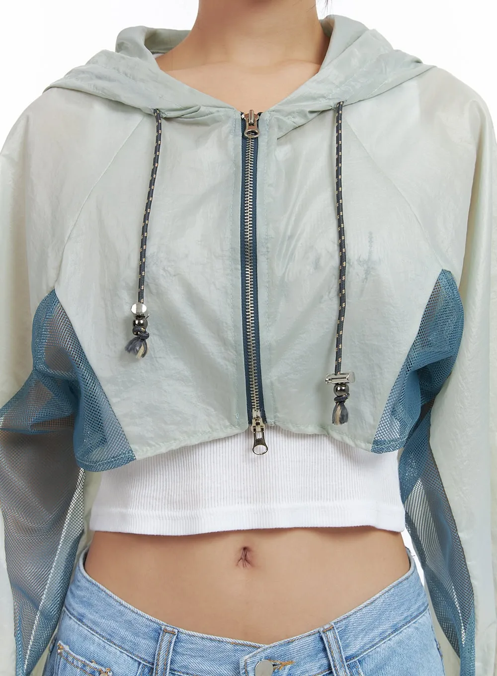 Activewear Hoodie Crop Jacket CL418 sold by Lewkin product image thumbnail 3