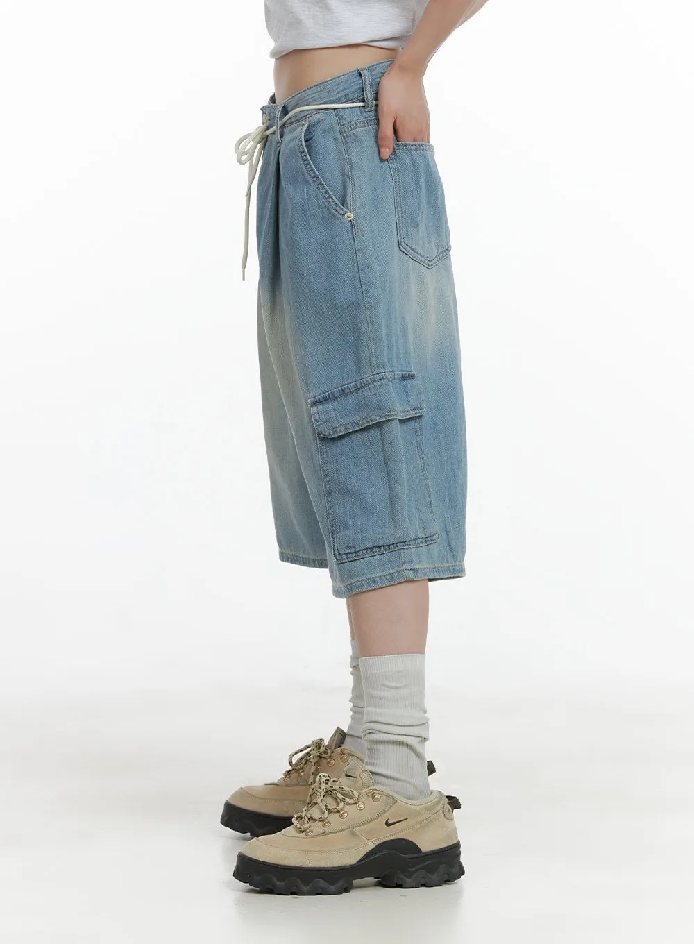 Comfy Drawstring Bermuda Jorts CL412 sold by Lewkin product image thumbnail 5