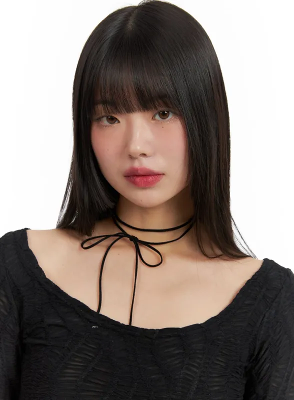 Ribbon Choker Necklace CF422 sold by Lewkin